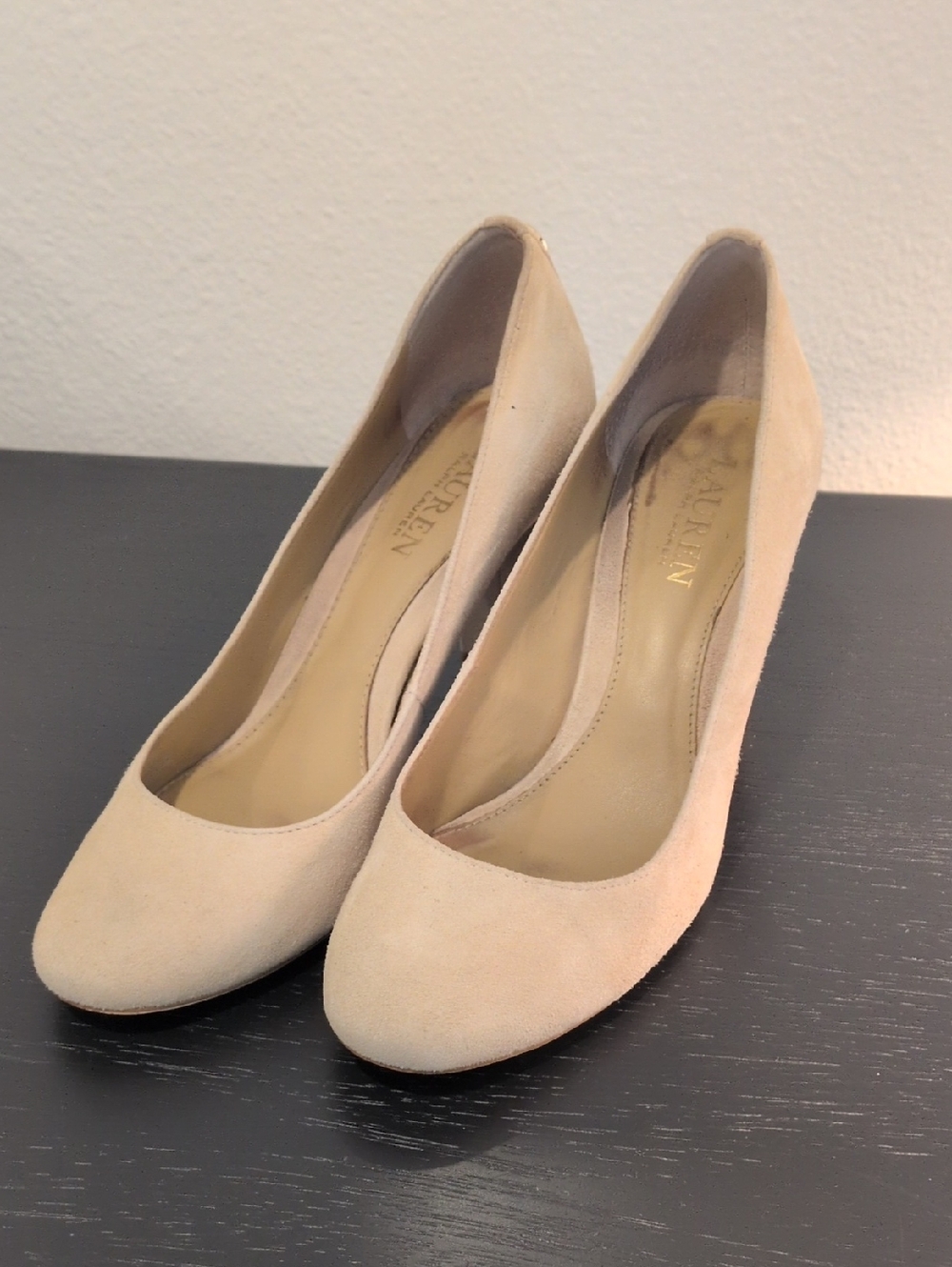 Ralph Lauren Nude Suede Women's Pumps
